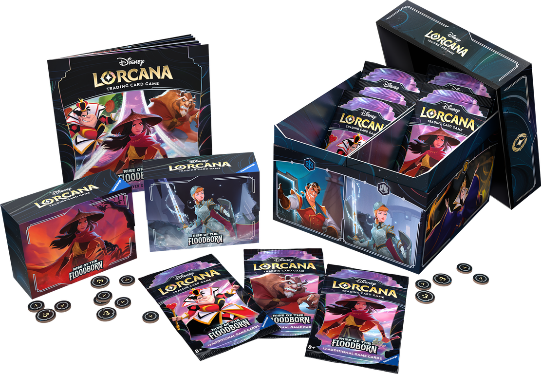 Disney Lorcana Rise of the Floodborn Illumineer’s Trove componenten