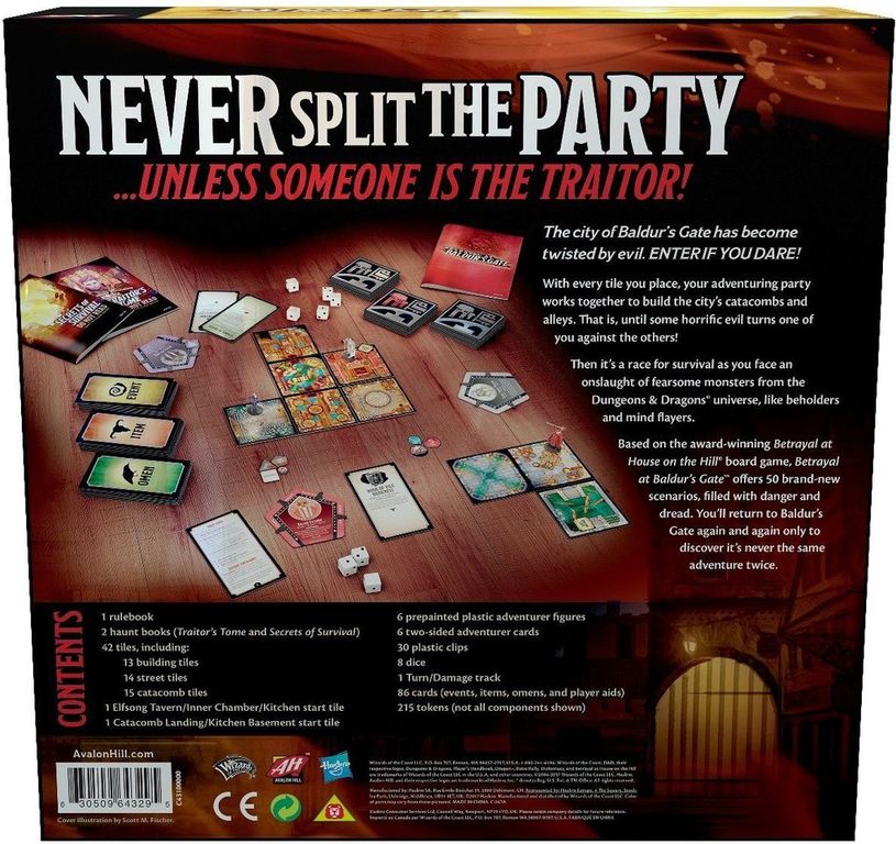 Betrayal at Baldur's Gate back of the box