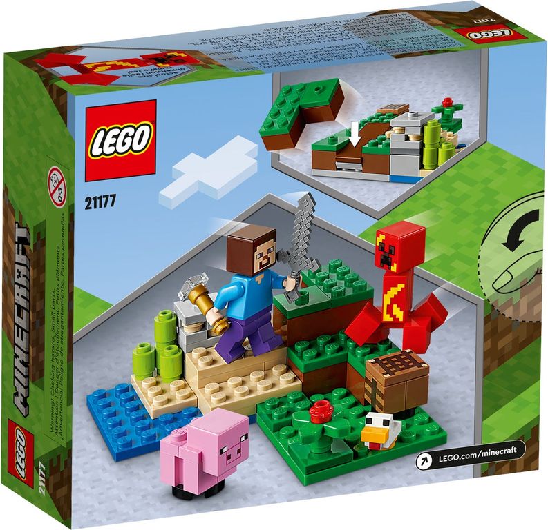 LEGO® Minecraft De Creeper™ hinderlaag achterkant van de doos