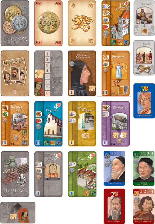Florenza: The Card Game kaarten