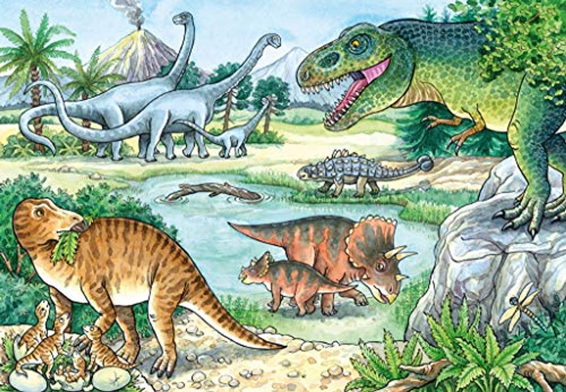 2 puzzles - Les dinosaures et leurs habitats