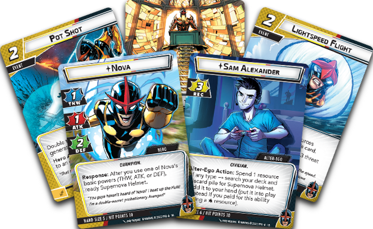Marvel Champions: The Card Game – Nova Hero Pack cards