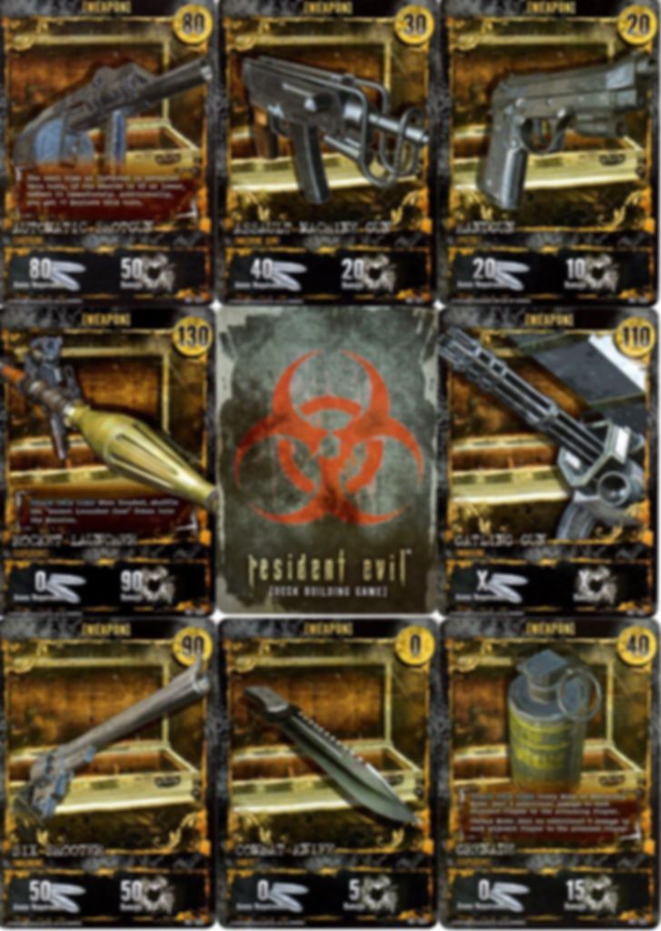 Resident Evil Deck Building Game kaarten
