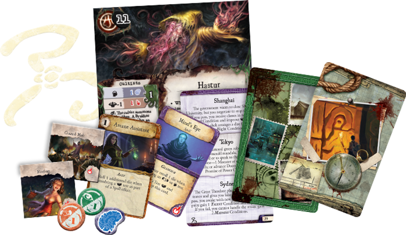 Eldritch Horror: Segni di Carcosa carte