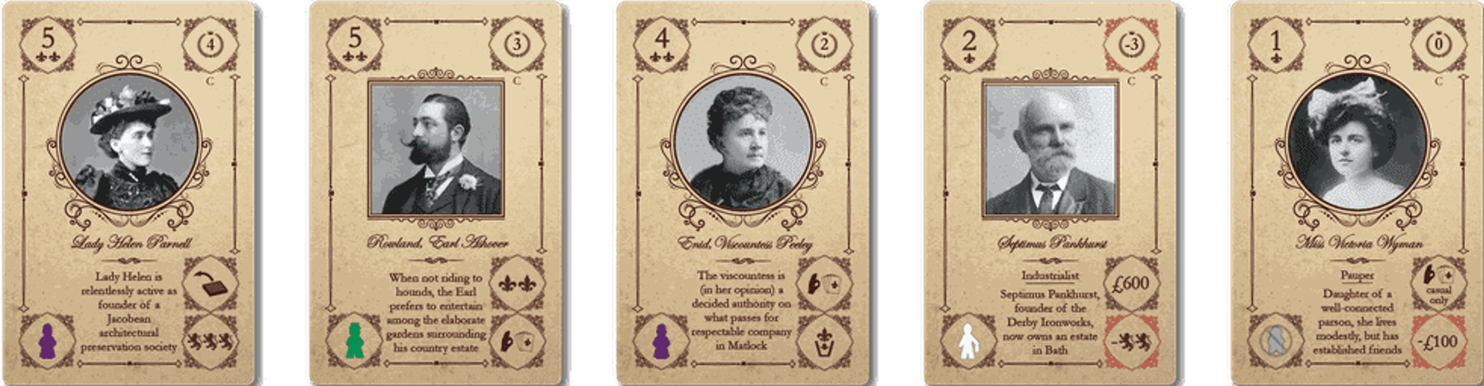 Obsession: Characters Expansion cards