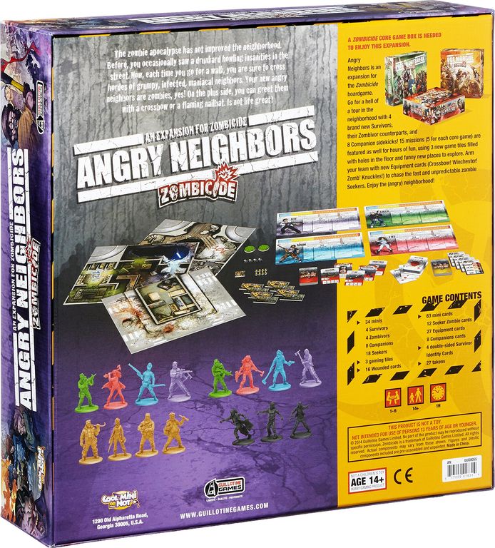 Zombicide: Angry Neighbors back of the box
