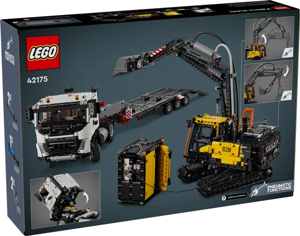 LEGO® Technic Volvo FMX Truck & EC230 Electric Excavator back of the box
