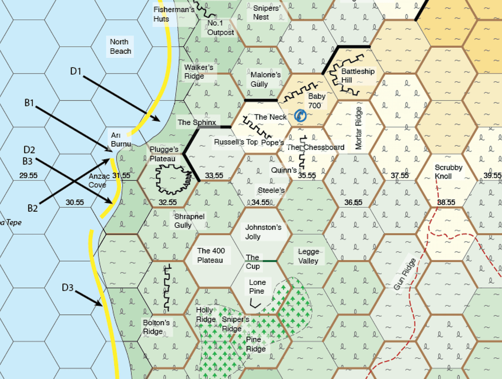 Gallipoli, 1915: Churchill's Greatest Gamble game board