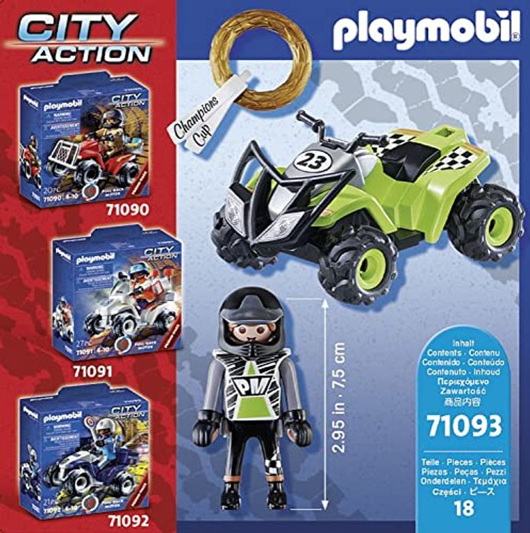 Playmobil® City Action Speed Quad back of the box