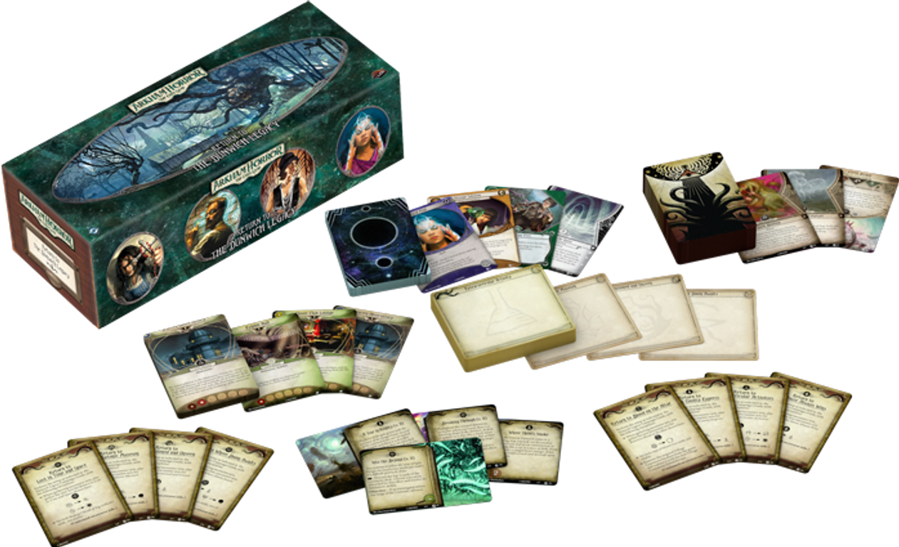 Arkham Horror: The Card Game - Return to the Dunwich Legacy components