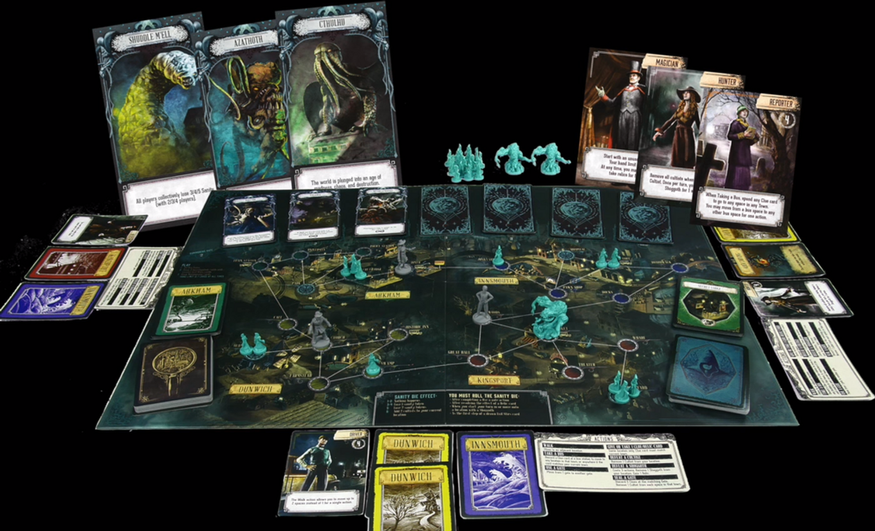 Pandemic: Reign of Cthulhu componenten