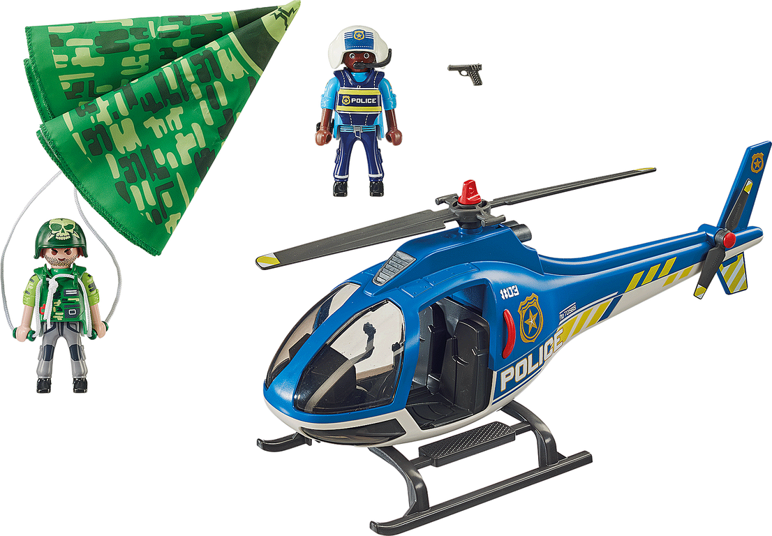 Playmobil® City Action Politiehelikopter: parachute-achtervolging componenten