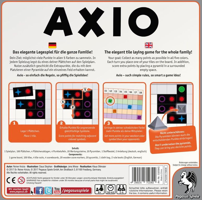 Axio back of the box