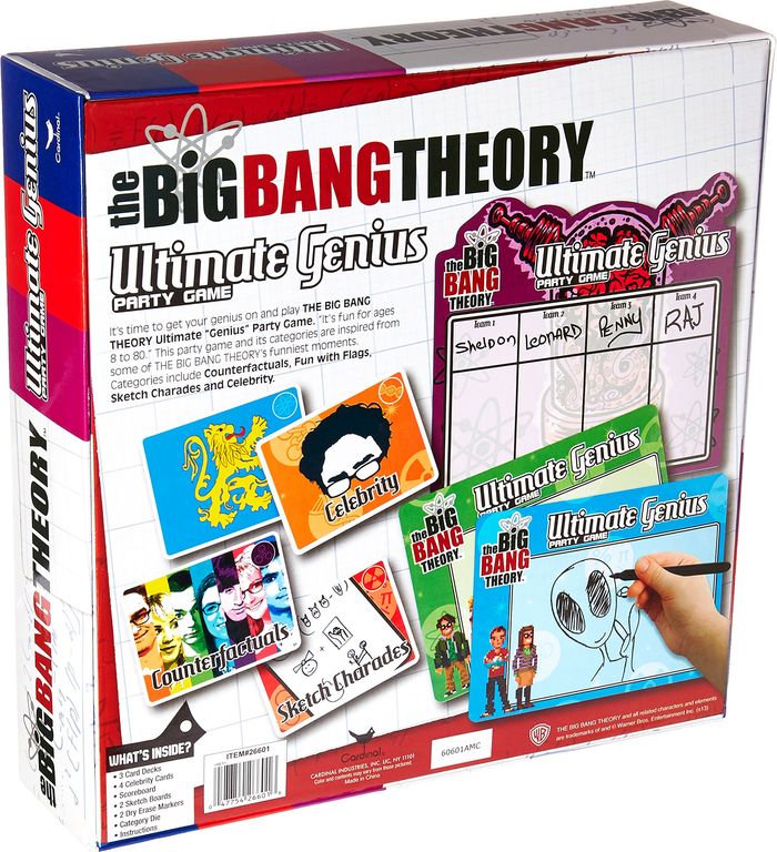 The Big Bang Theory: Ultimate Genius Party Game rückseite der box