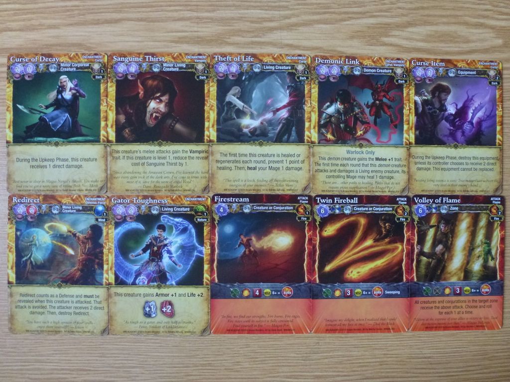 Mage Wars: Academy - Warlock Expansion cartes