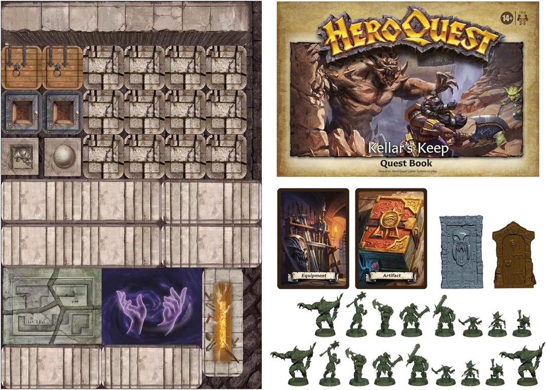 Heroquest: La rocca di Kellar componenti