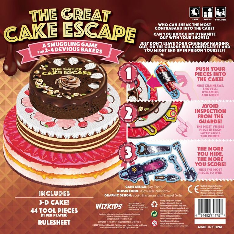 The Great Cake Escape achterkant van de doos