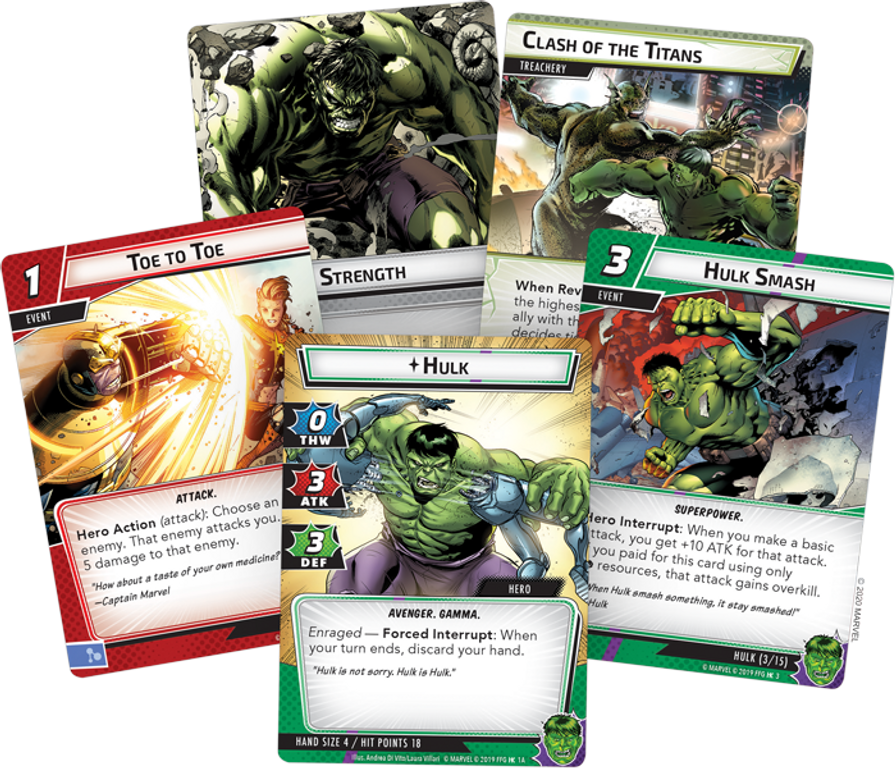 Marvel Champions: Il Gioco di Carte - Hulk: Pack Eroe carte
