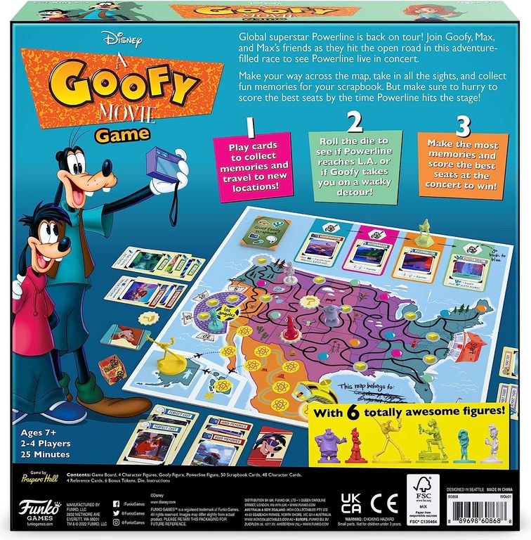Disney A Goofy Movie Game back of the box