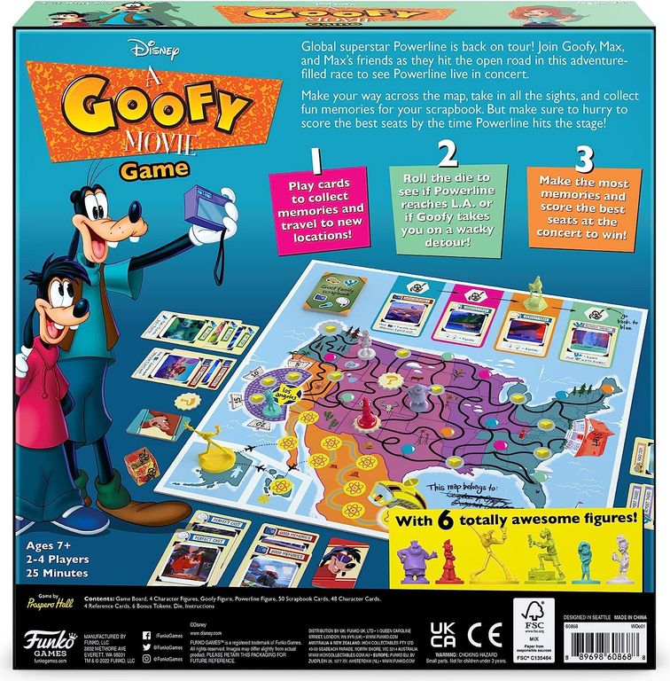 Disney A Goofy Movie Game parte posterior de la caja