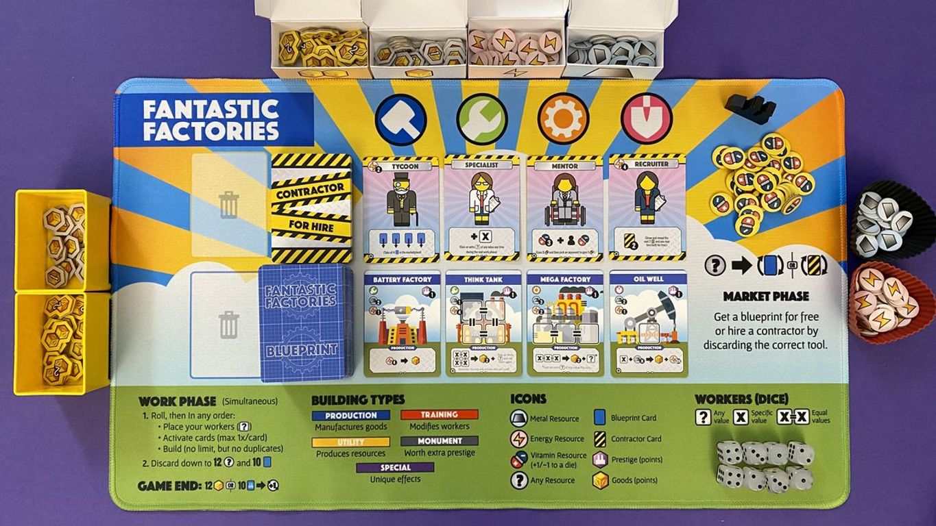 Fantastic Factories: Playmat components