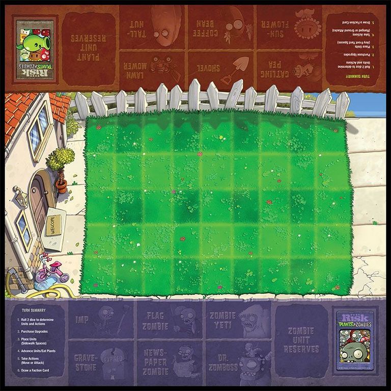 Risk: Plants vs. Zombies game board