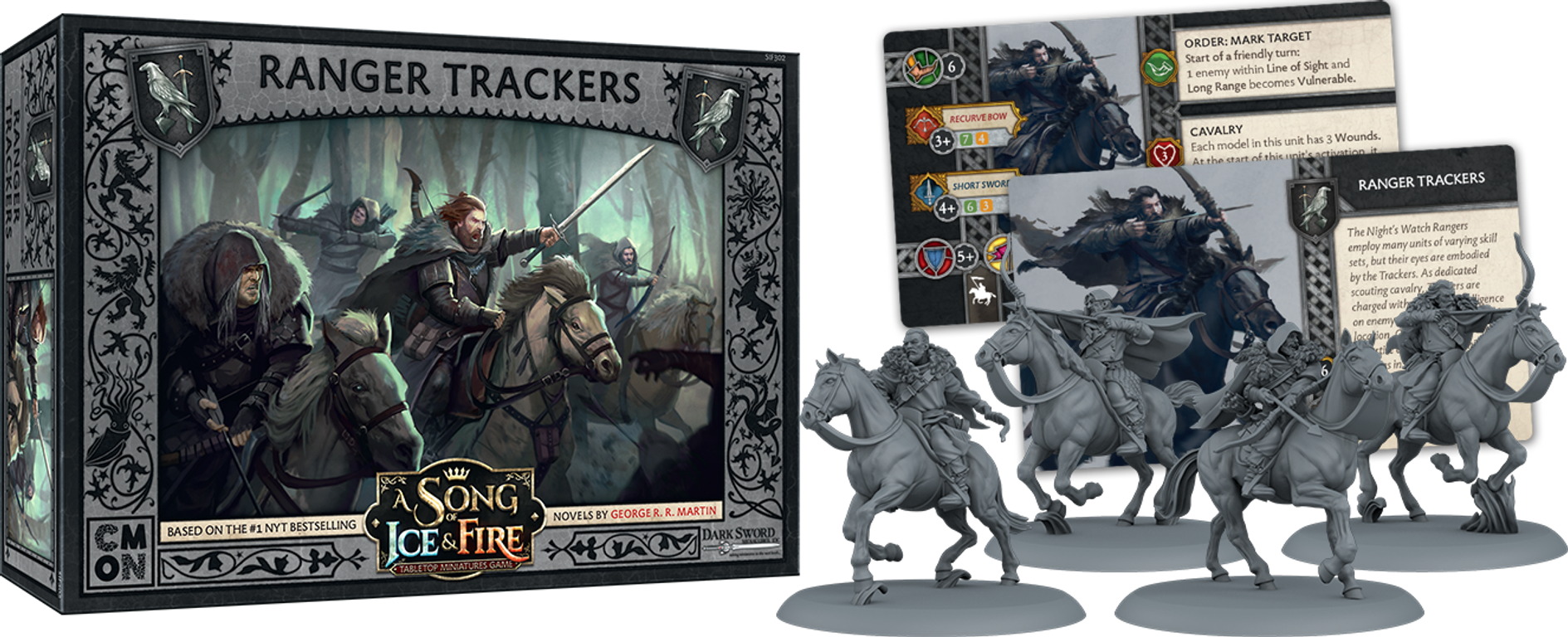A Song of Ice & Fire: Tabletop Miniatures Game – Ranger Trackers composants