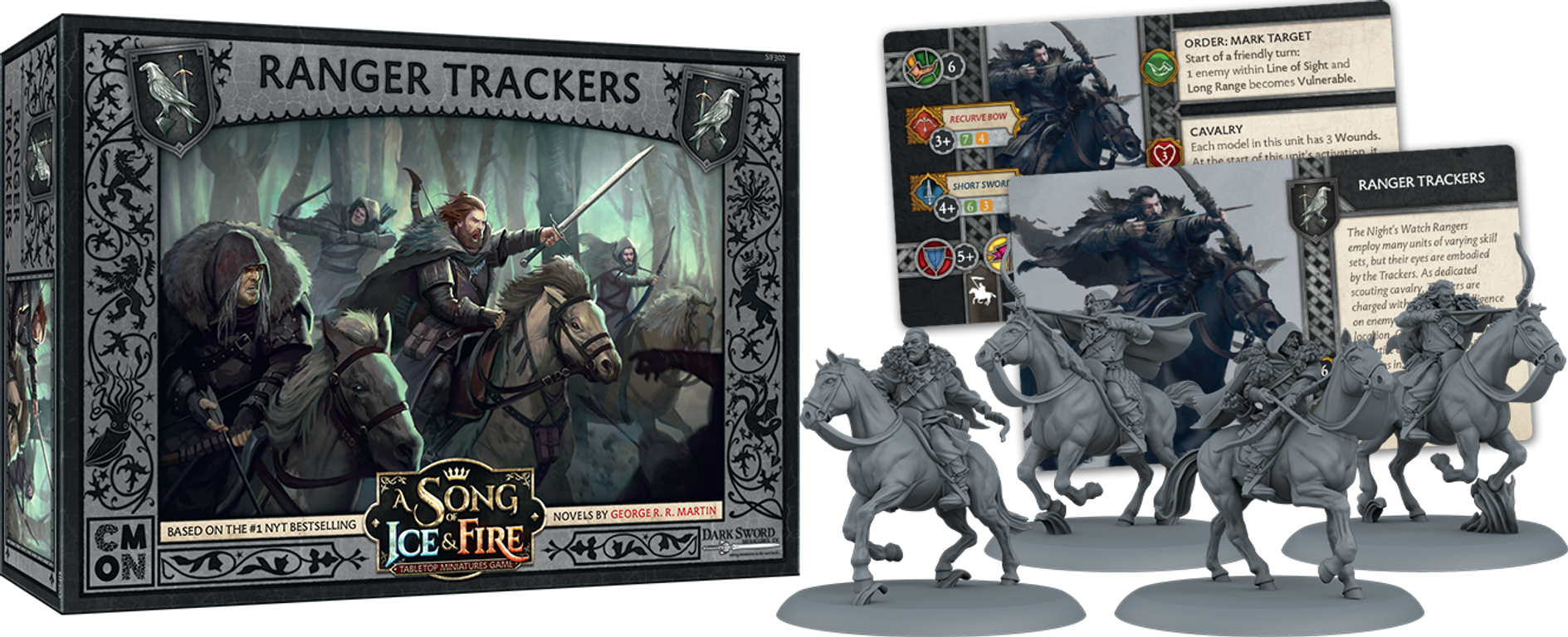 A Song of Ice & Fire: Tabletop Miniatures Game – Ranger Trackers components