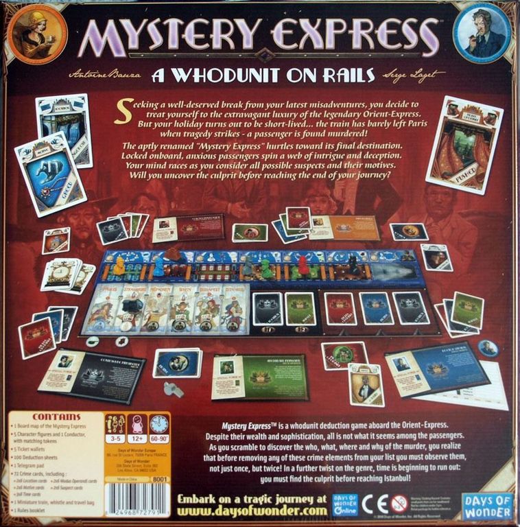Mystery Express parte posterior de la caja