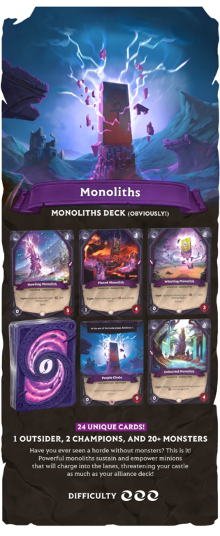 Skytear Horde: Monoliths cartes