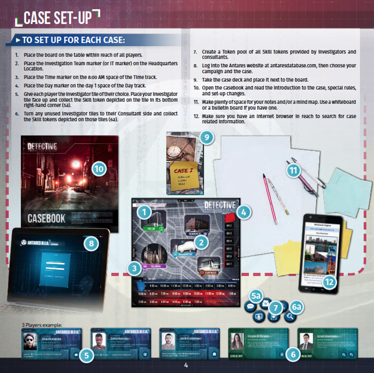 Detective: A Modern Crime Board Game manual