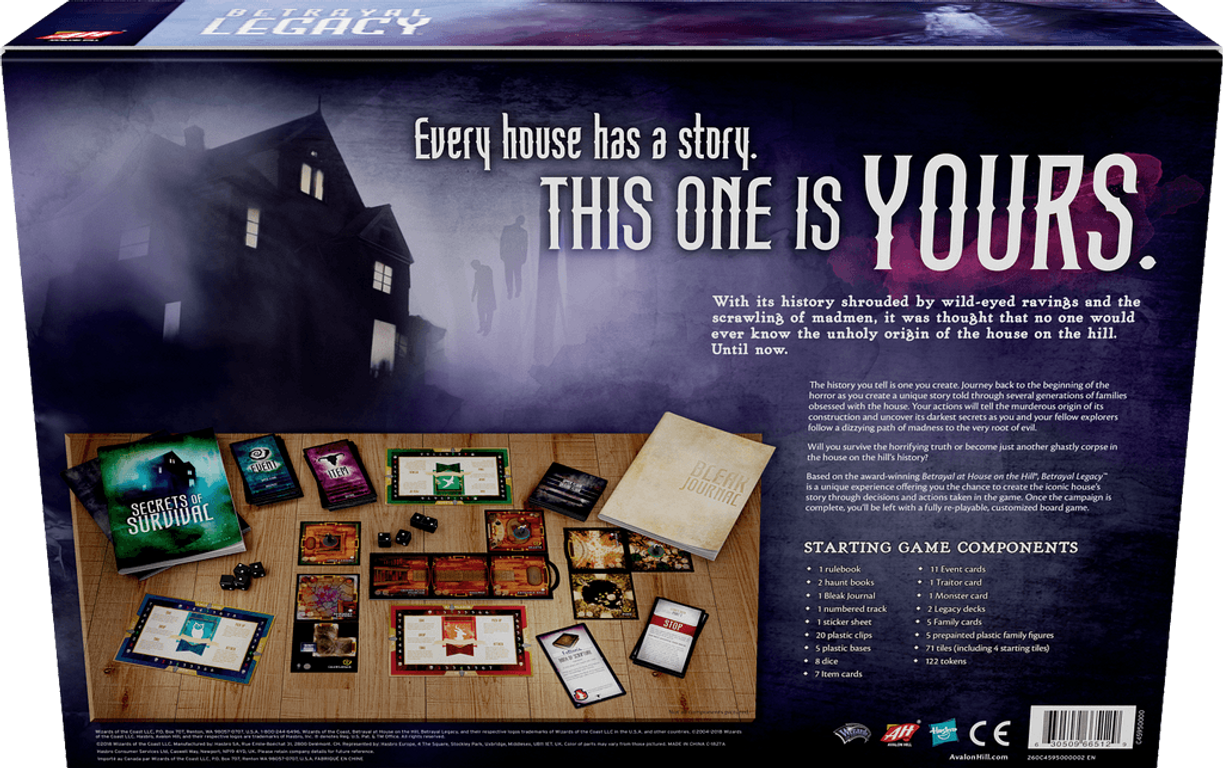 Betrayal Legacy achterkant van de doos