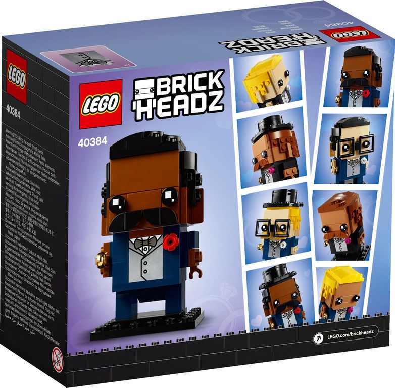 LEGO® BrickHeadz™ Bruidegom achterkant van de doos