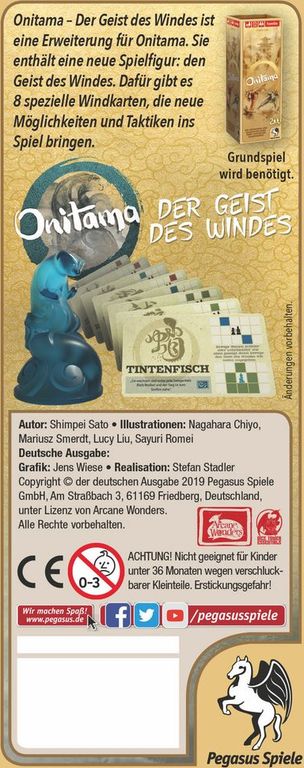 Onitama: Der Geist des Windes rückseite der box