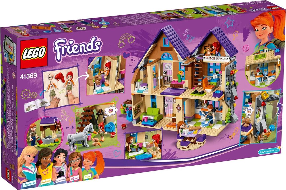LEGO® Friends Mia's House back of the box
