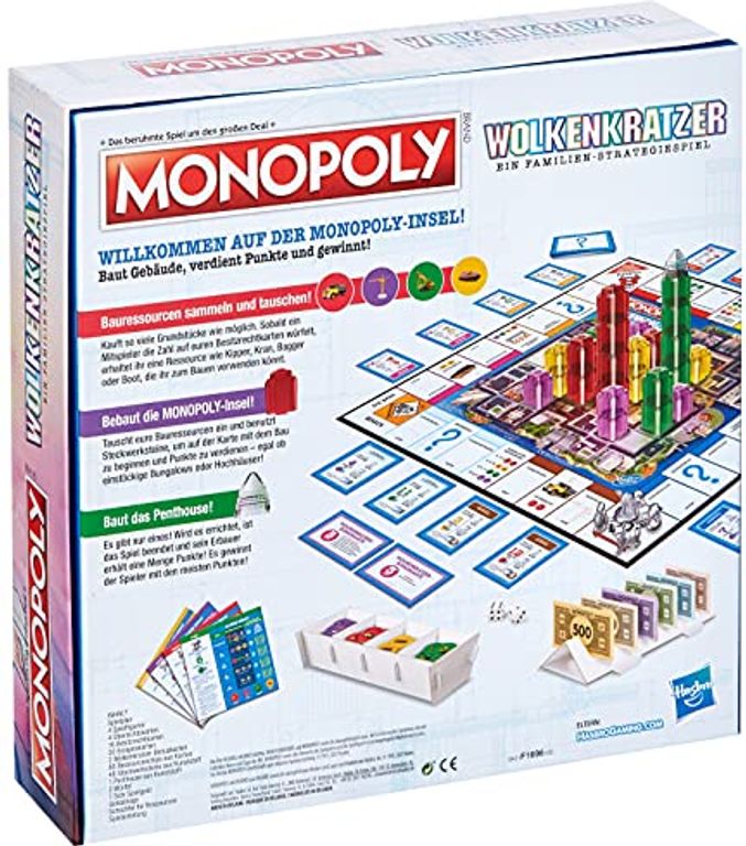 Monopoly Wolkenkratzer rückseite der box