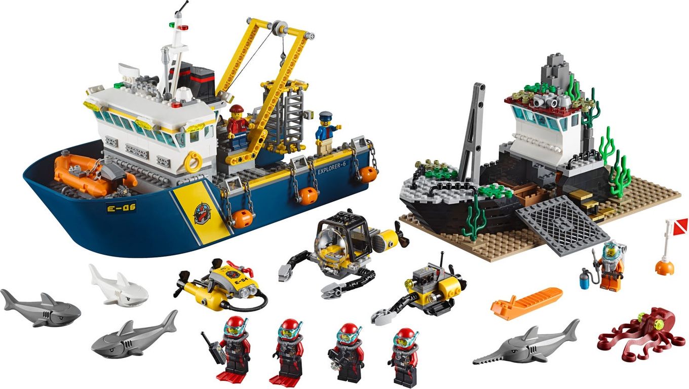 LEGO® City Deep Sea Exploration Vessel components