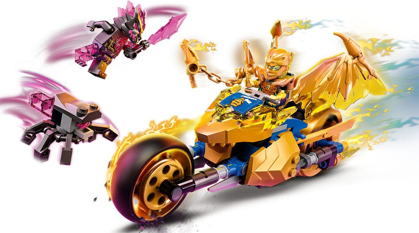 LEGO® Ninjago La moto dragon d’or de Jay gameplay