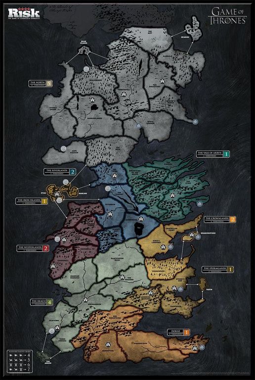 Risk: Game of Thrones game board