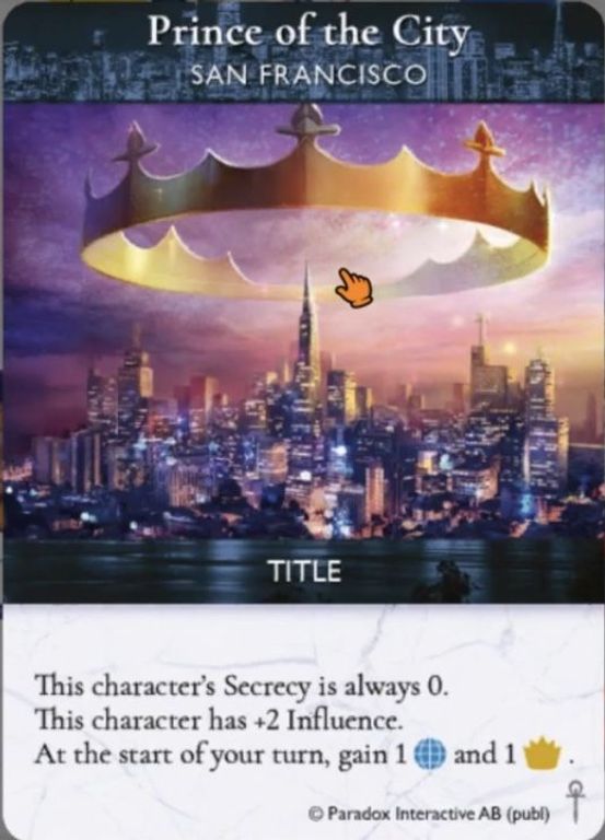 Vampire: The Masquerade – Rivals Expandable Card Game Prince of the City carte