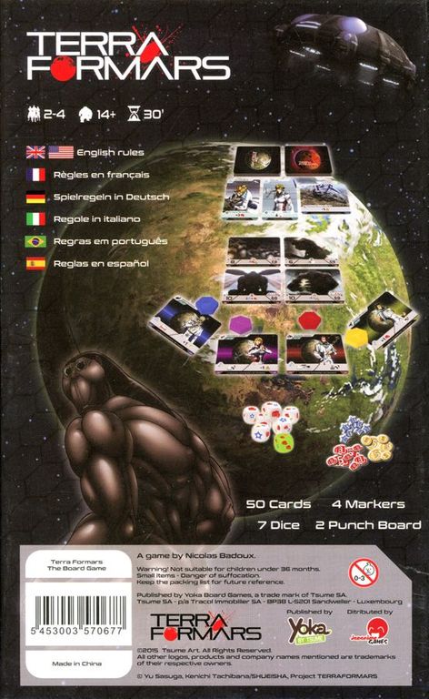 Terra Formars parte posterior de la caja