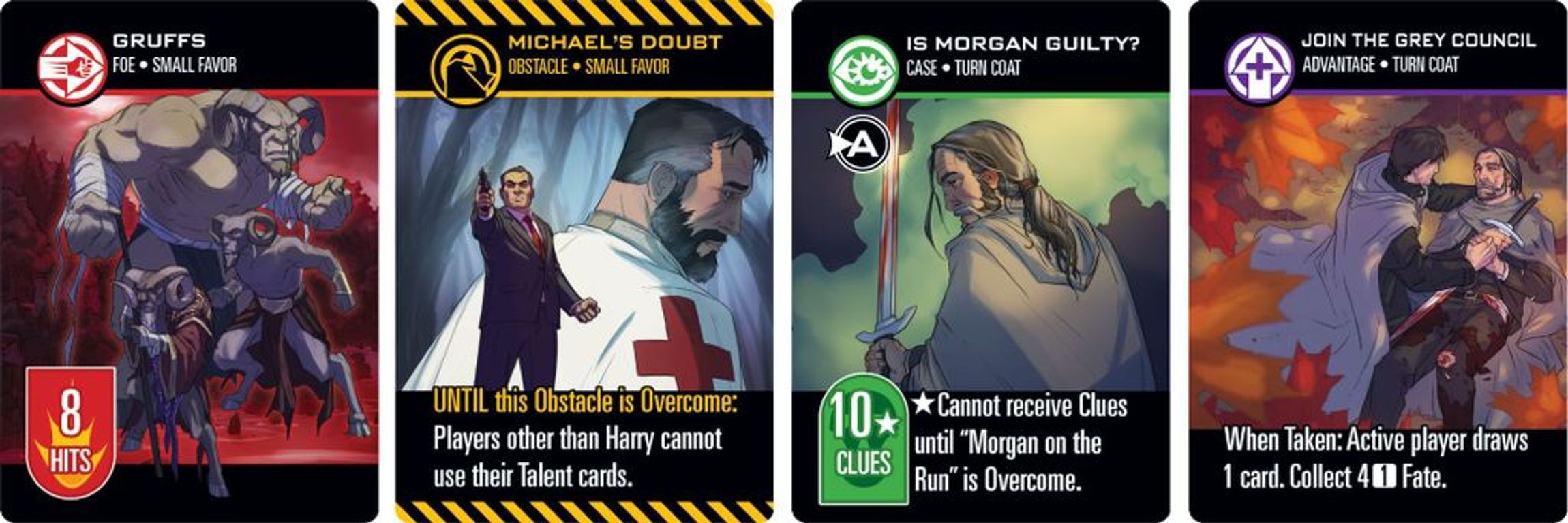 The Dresden Files Cooperative Card Game: Wardens Attack cartes