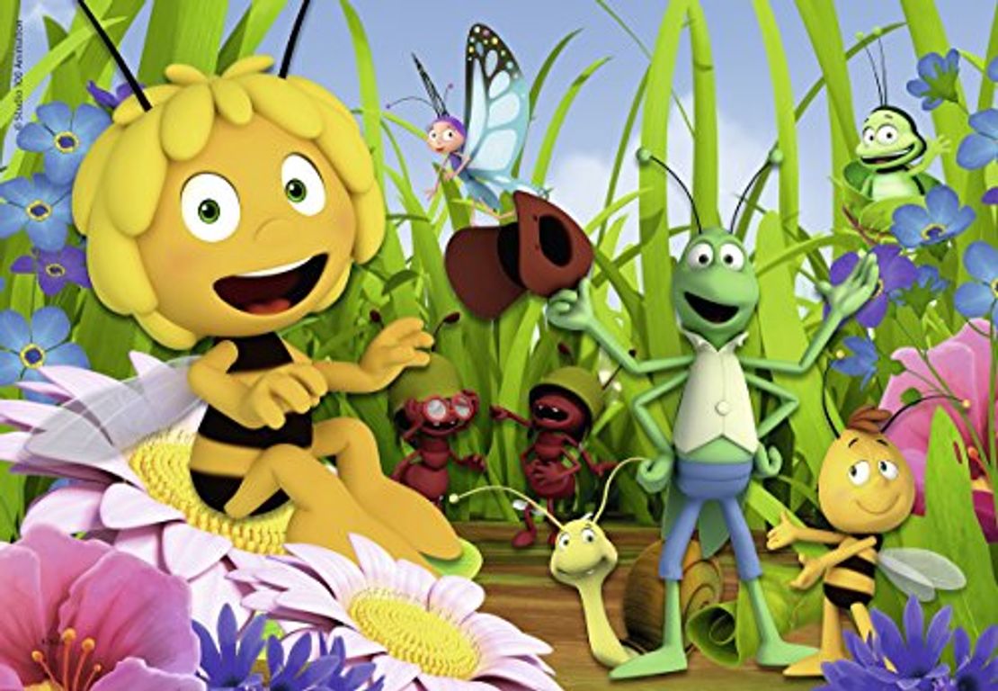 Maya The Bee on The Flower Meadow