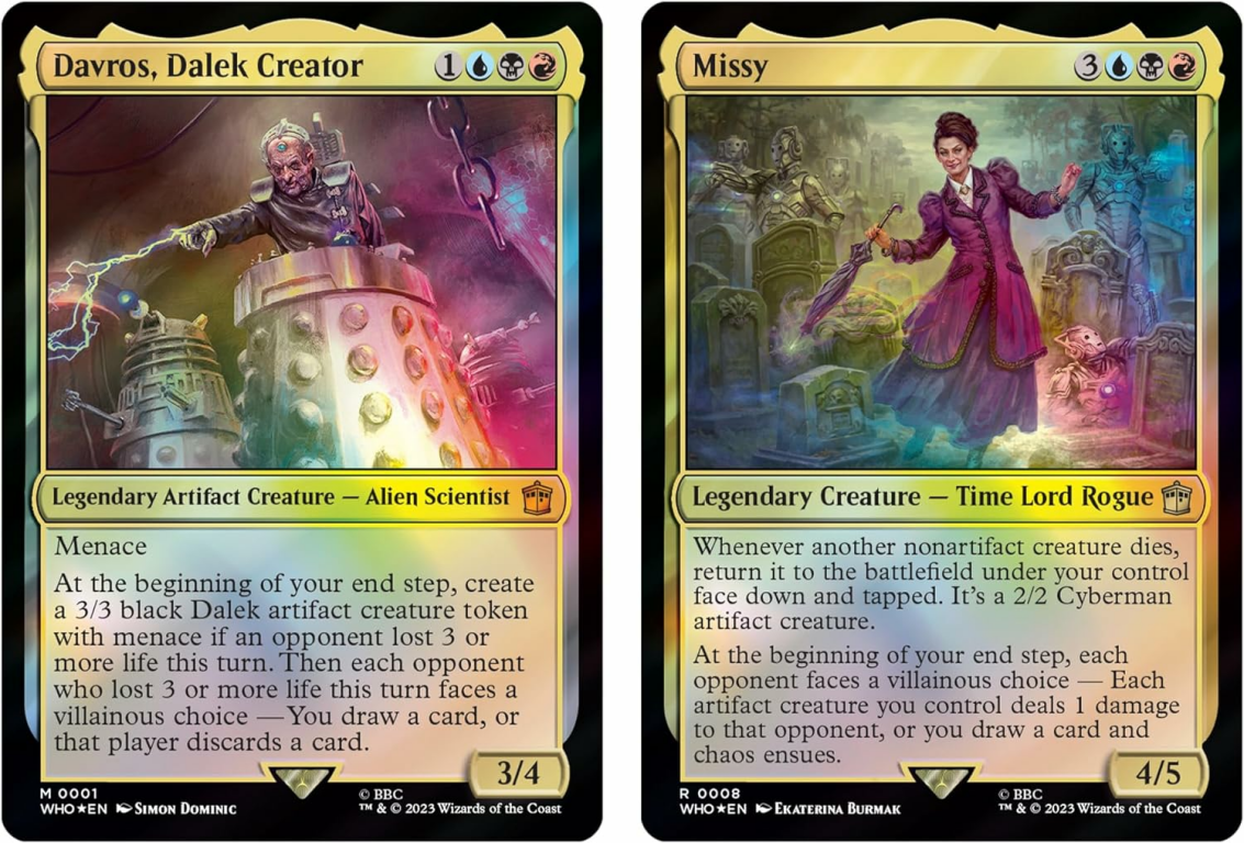 Magic: The Gathering Doctor Who Commander Deck - Masters of Evil cartes