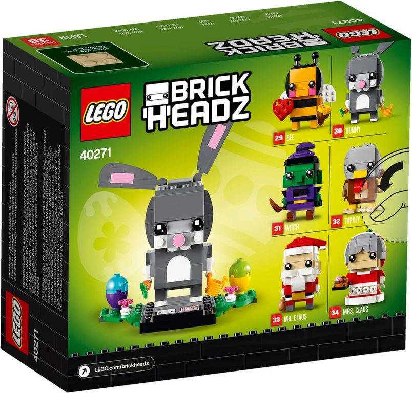 LEGO® BrickHeadz™ Easter Bunny back of the box