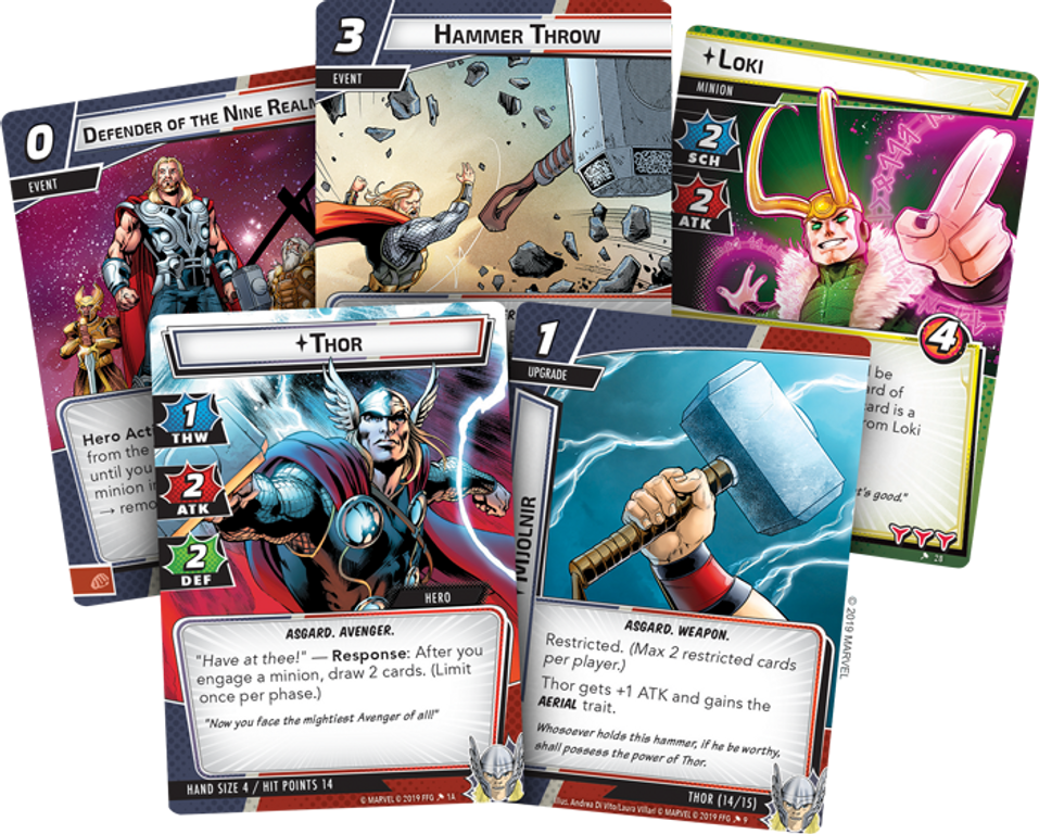 Marvel Champions: The Card Game – Thor Hero Pack cards