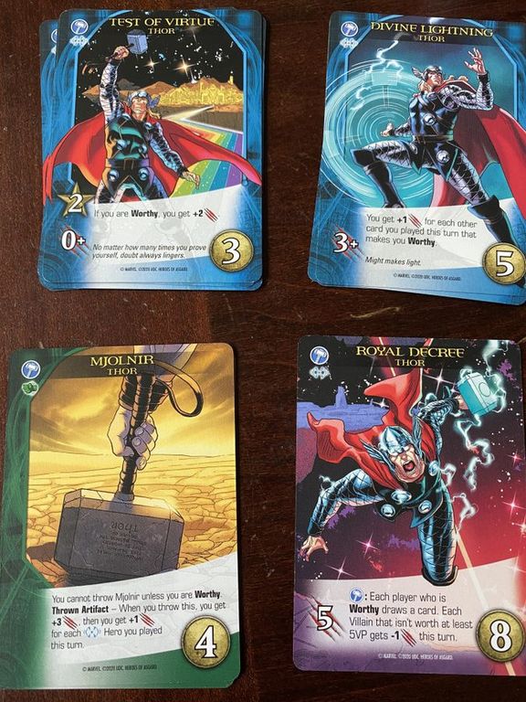 Legendary: A Marvel Deck Building Game – Heroes of Asgard kaarten