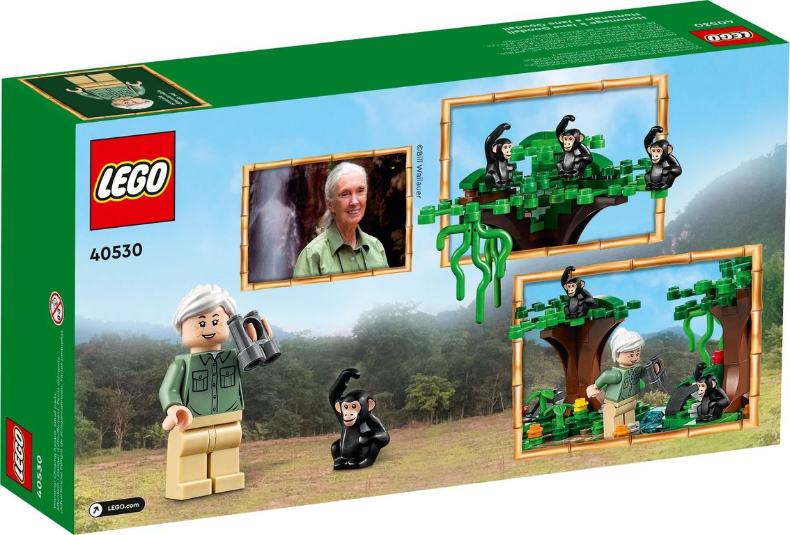 Jane Goodall Tribute parte posterior de la caja