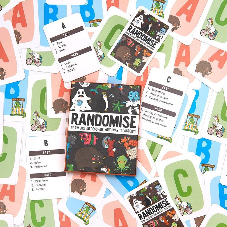 RANDOMISE: Draw, act or describe your way to victory kaarten