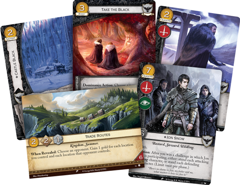 Juego de tronos: El juego de cartas (Segunda edición) – Mazo introductorio de la Guardia de la Noche cartas